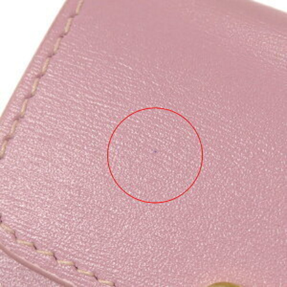 Celine wallet compact pink leather Triomphe coin - Picture 7 of 14